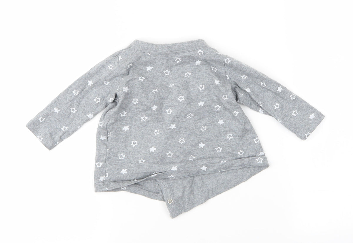 M&S Baby Grey Spotted  Basic T-Shirt Size 3-6 Months
