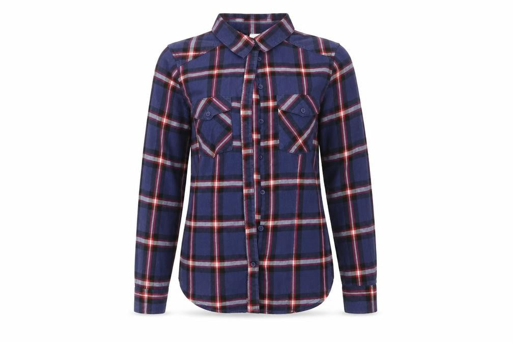 Womens UK Size 8 H&M Purple Basic Button-Up