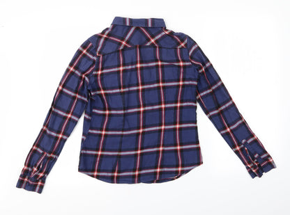 Womens UK Size 8 H&M Purple Basic Button-Up