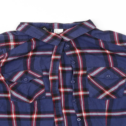 Womens UK Size 8 H&M Purple Basic Button-Up