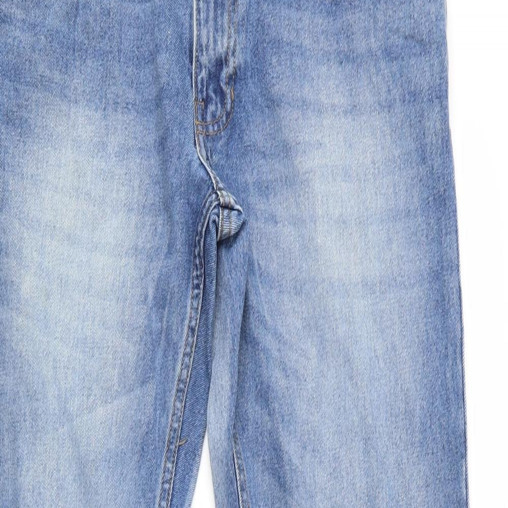 Mens UK Size 23 in Preworn Regular Fit Straight Blue Jeans