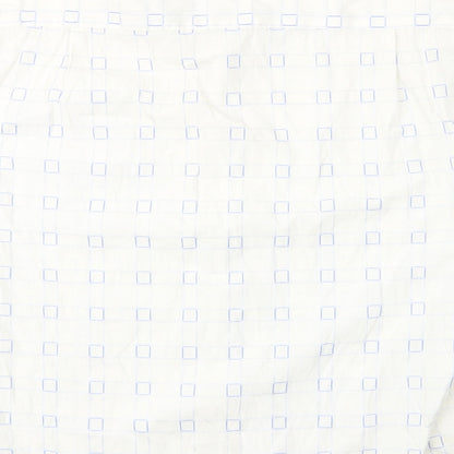 Mens UK Size L Petroleum White  Button-Up Short Sleeve Casual Shirt