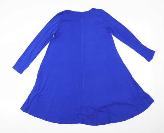 Be You Womens Blue   T-Shirt Dress