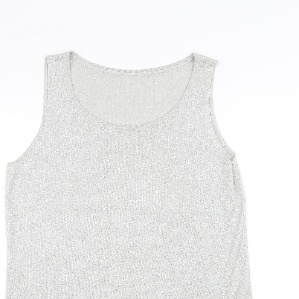 Womens UK Size 12 Marks and Spencer Grey Basic T-Shirt