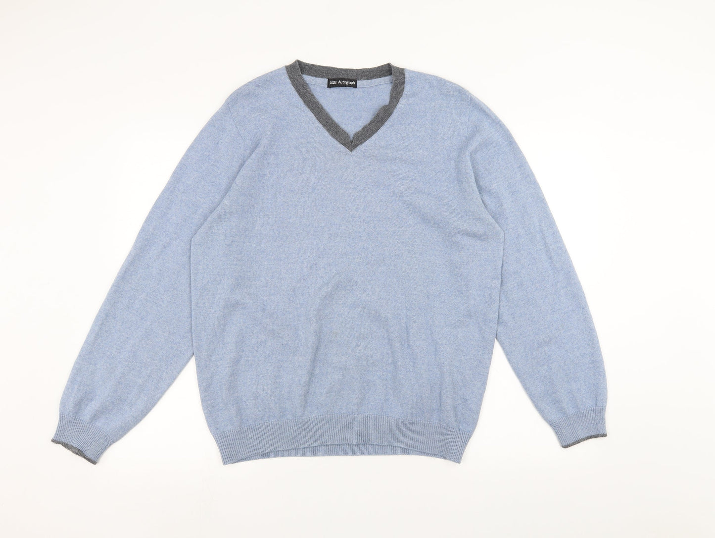 Marks and Spencer Mens Blue   Pullover Jumper Size L