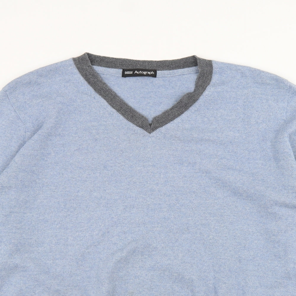 Marks and Spencer Mens Blue   Pullover Jumper Size L