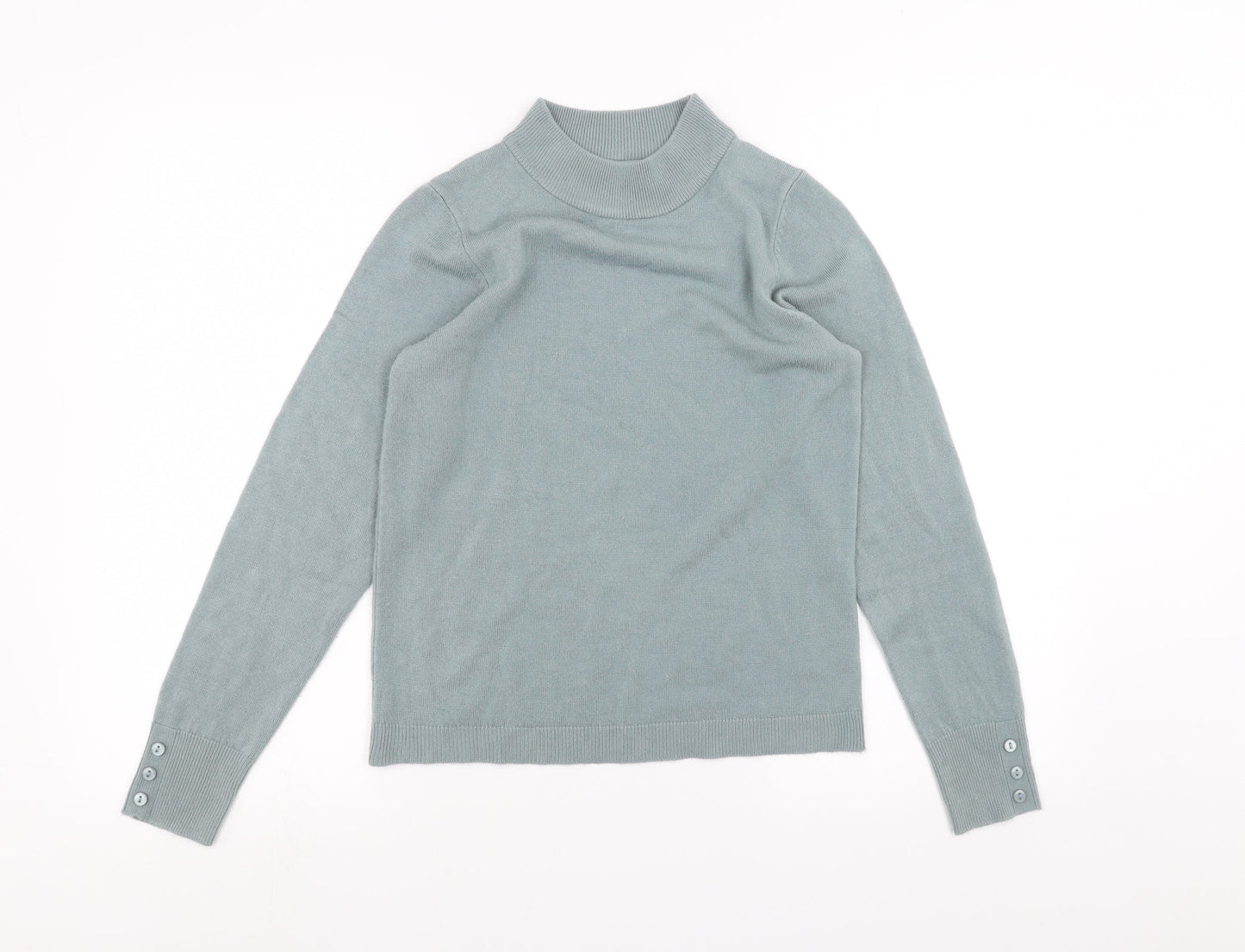 Womens UK Size S Mia Moda Green Pullover Jumper