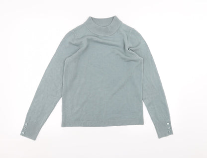 Womens UK Size S Mia Moda Green Pullover Jumper