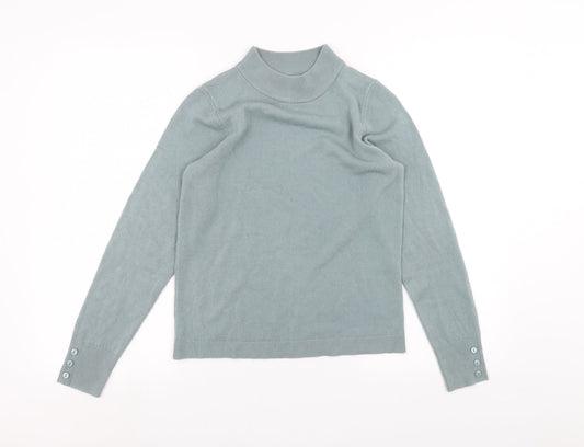Womens UK Size S Mia Moda Green Pullover Jumper