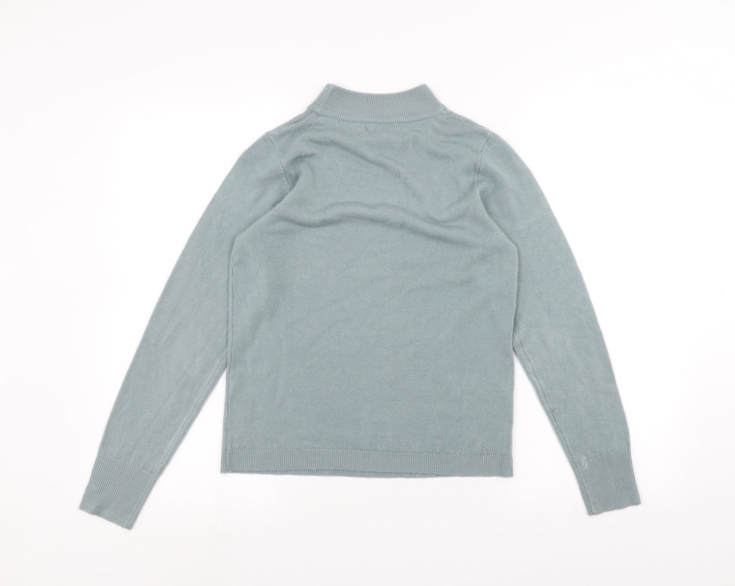 Womens UK Size S Mia Moda Green Pullover Jumper
