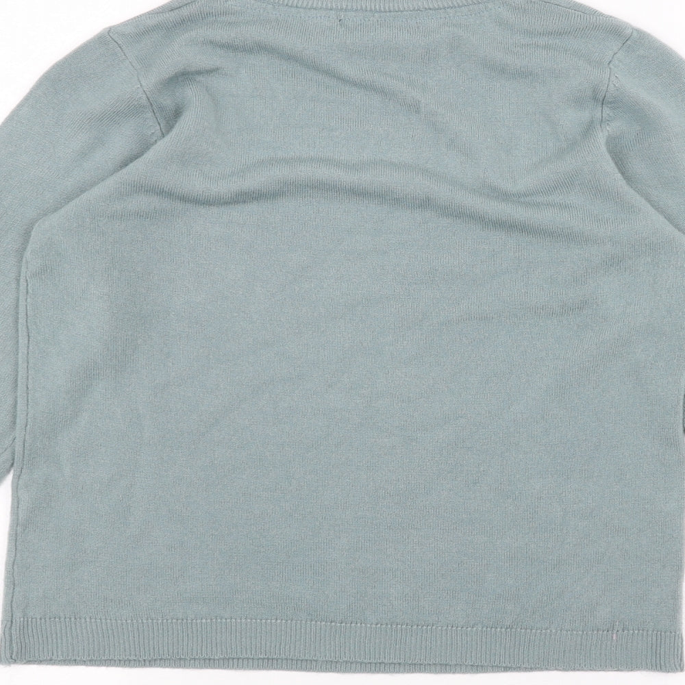 Womens UK Size S Mia Moda Green Pullover Jumper