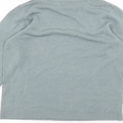 Womens UK Size S Mia Moda Green Pullover Jumper