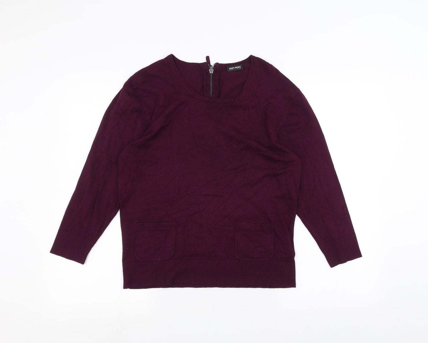Womens UK Size 12 Gerry Weber Purple Basic T-Shirt