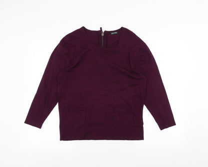 Womens UK Size 12 Gerry Weber Purple Basic T-Shirt