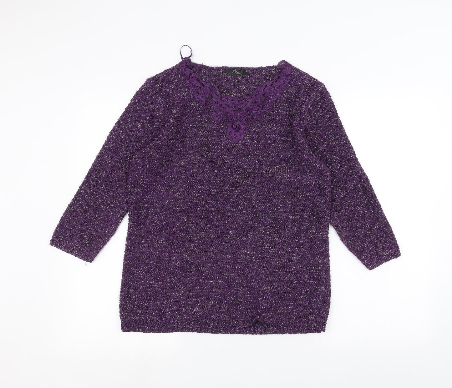 Womens UK Size M BM Purple Pullover Jumper