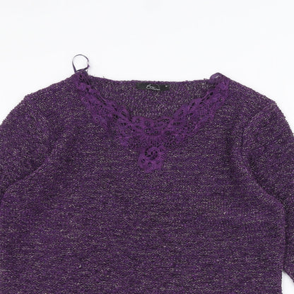 Womens UK Size M BM Purple Pullover Jumper