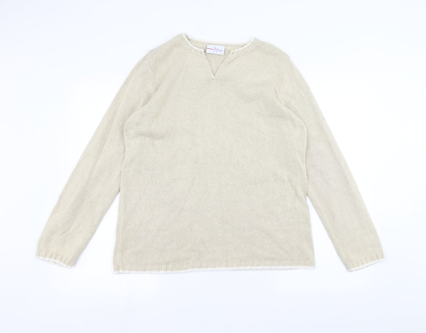 Womens UK Size 16 Papaya Brown Pullover Jumper