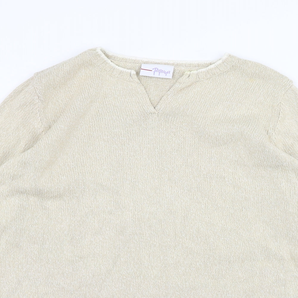 Womens UK Size 16 Papaya Brown Pullover Jumper