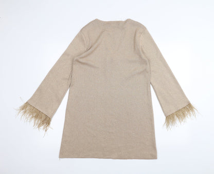 FLAM Mode Womens Brown   Pullover Jumper Size M