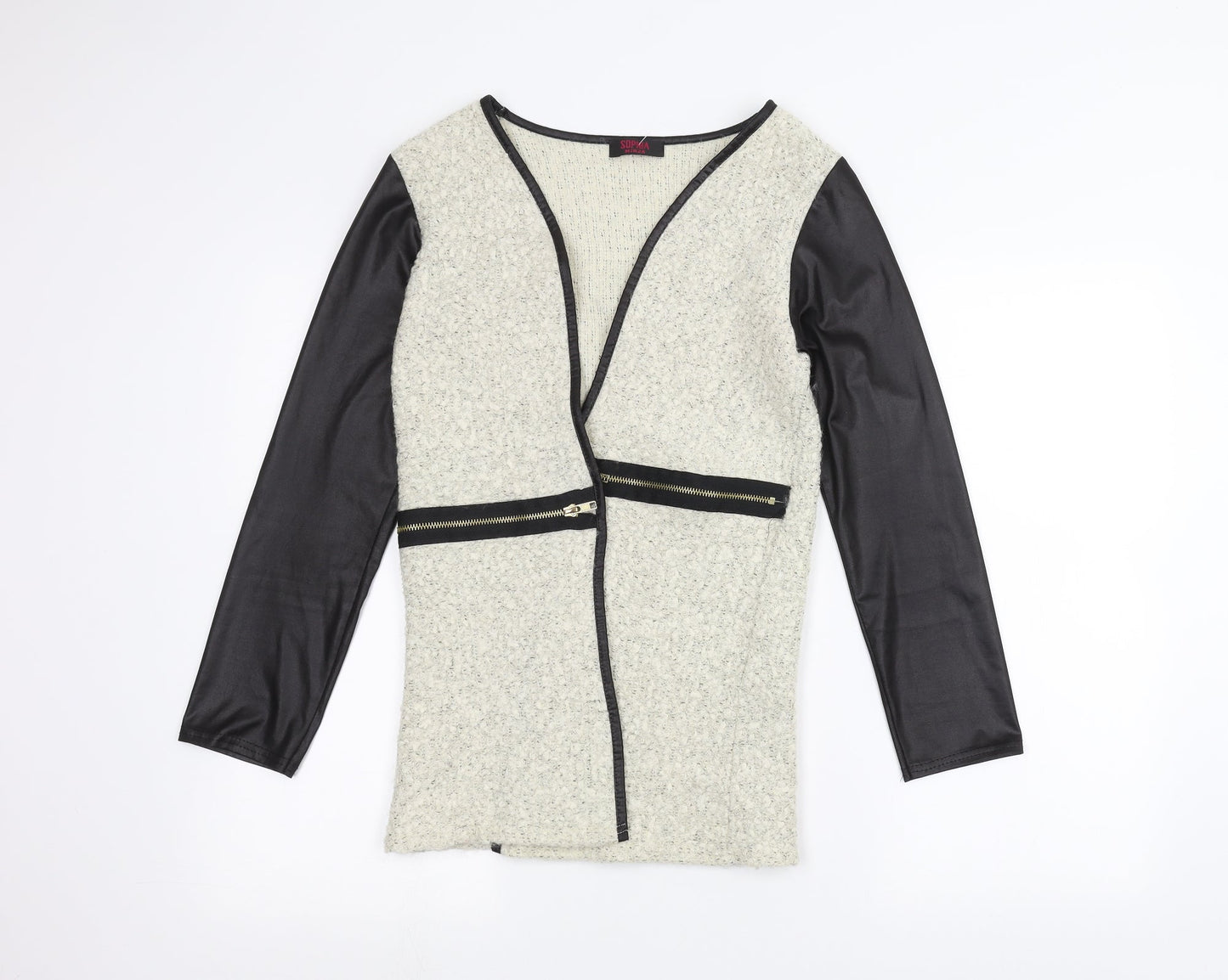 Sophia Mirza Womens White   Jacket Coatigan Size M