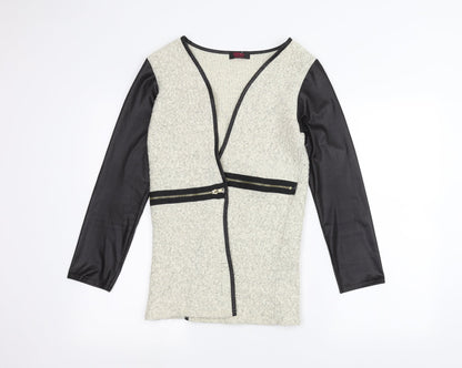 Sophia Mirza Womens White   Jacket Coatigan Size M