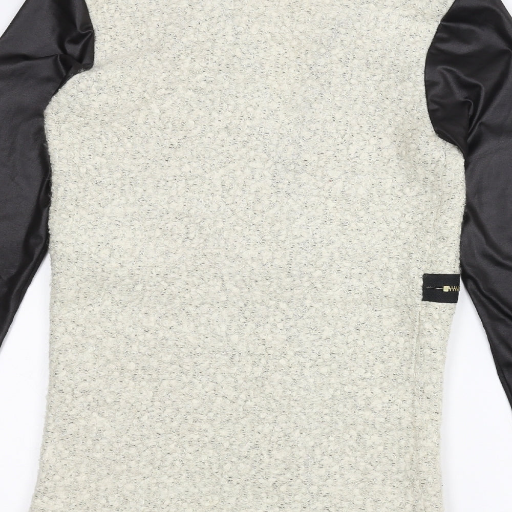 Sophia Mirza Womens White   Jacket Coatigan Size M