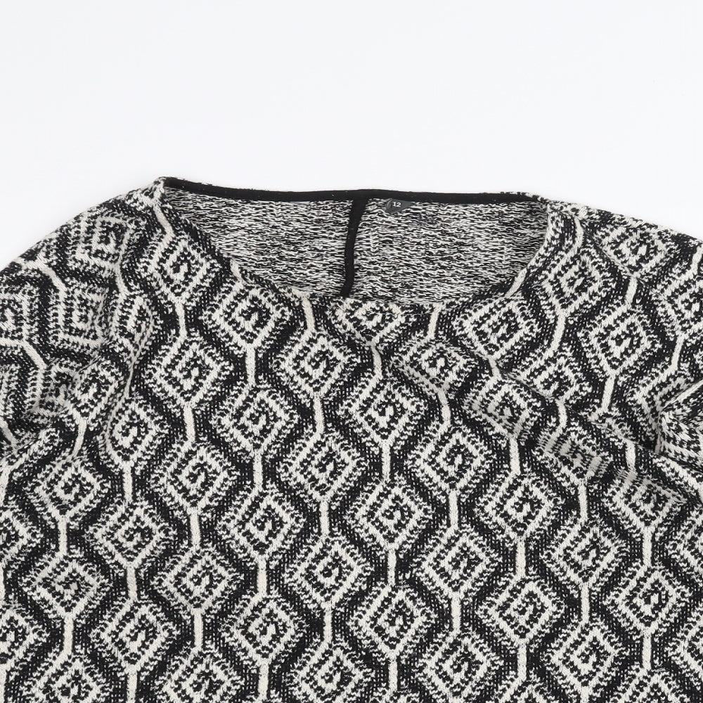 Womens UK Size 12 Preworn Black Pullover Jumper