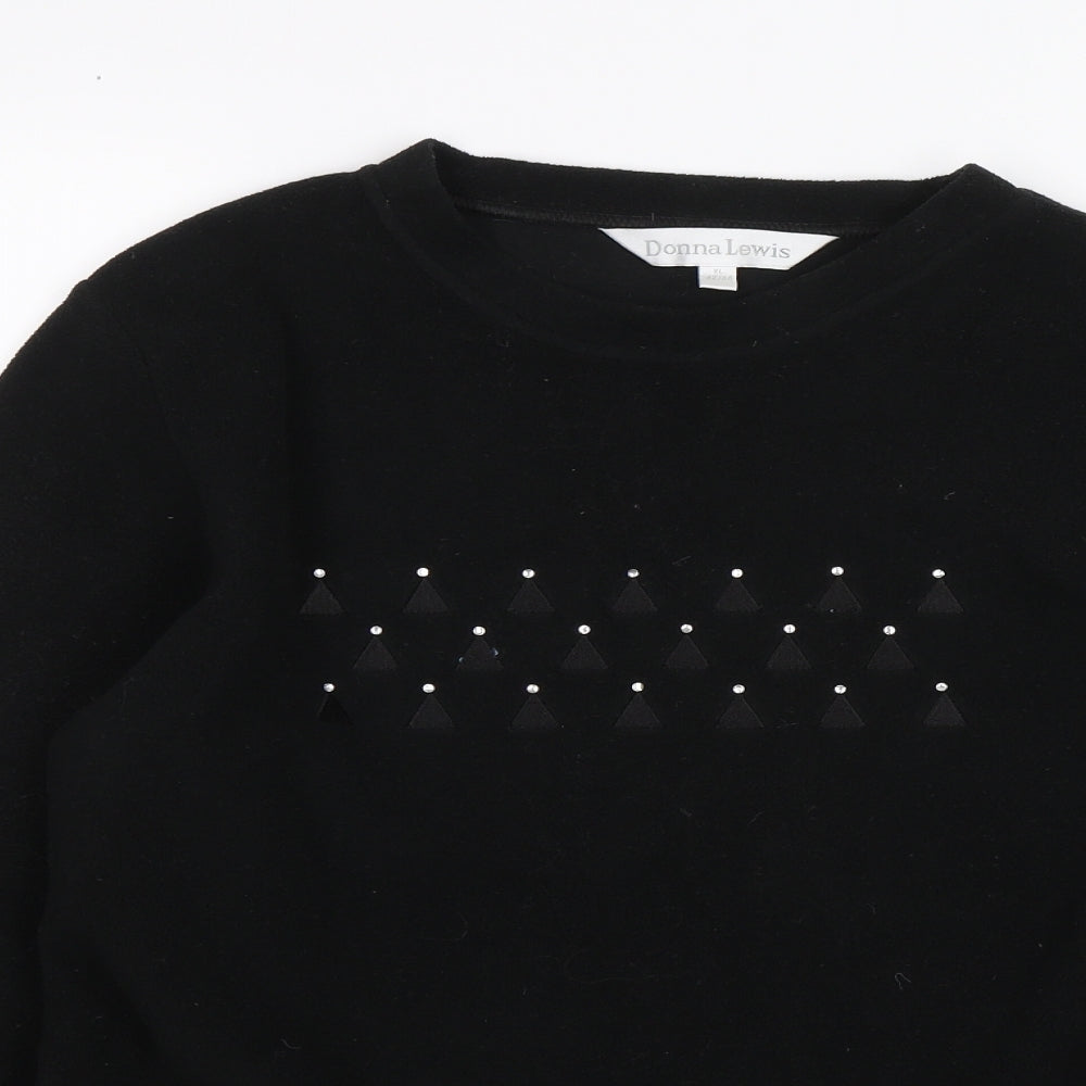 Donna Lewis Womens Black   Pullover Jumper Size XL