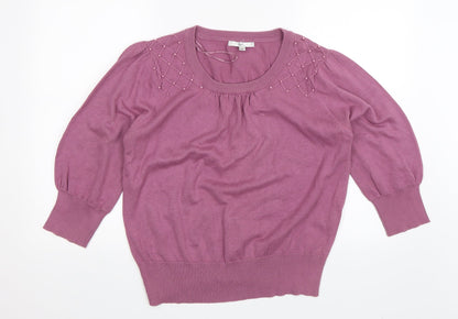 Womens UK Size XL Klass Collection Pink Pullover Jumper