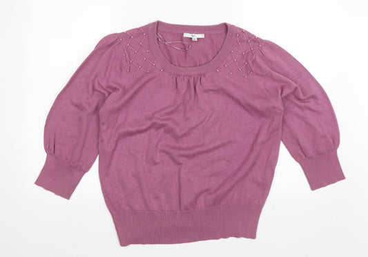 Womens UK Size XL Klass Collection Pink Pullover Jumper