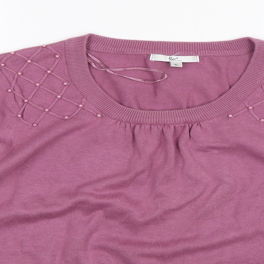 Womens UK Size XL Klass Collection Pink Pullover Jumper