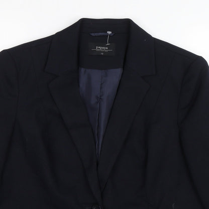 Papaya Womens Blue   Jacket Blazer Size 12