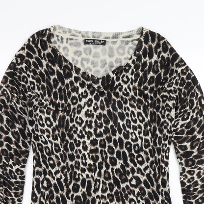 Select Womens Black Animal Print  Shift  Size 14