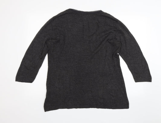 Womens UK Size XL New York & Company Grey Pullover Jumper