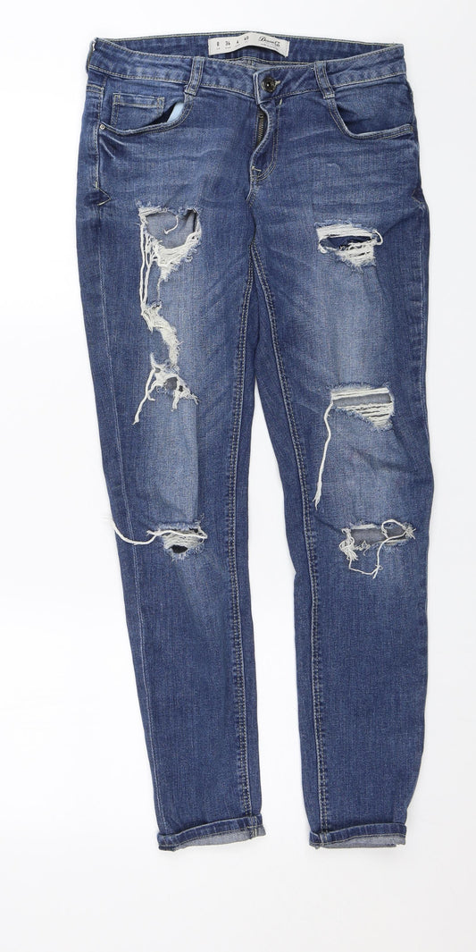 Denim & Co. Womens Blue   Skinny Jeans Size 8 L29 in