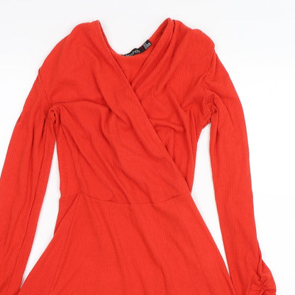 Boohoo Womens Orange   A-Line  Size 8