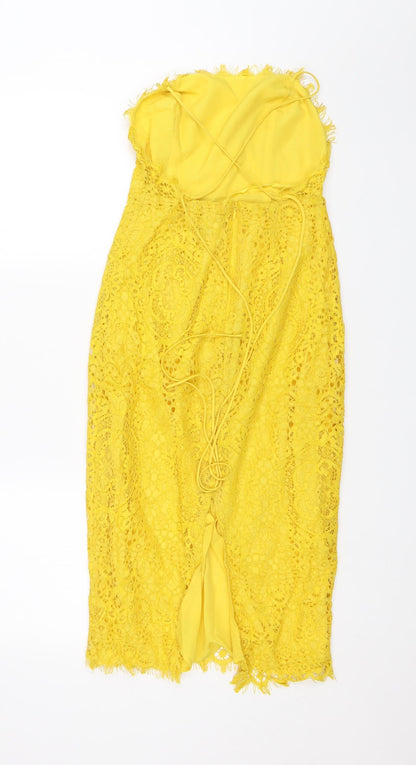 ASOS Womens Yellow   Bodycon  Size 6