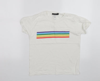 Boohoo Womens White   Basic T-Shirt Size S