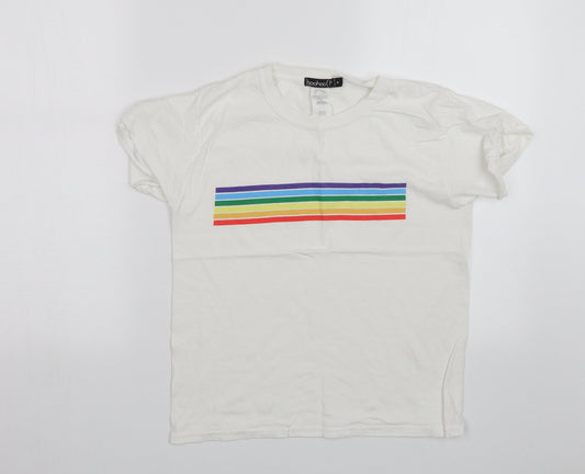 Boohoo Womens White   Basic T-Shirt Size S