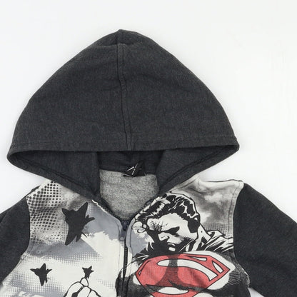 George Boys Grey   Full Zip Hoodie Size 3-4 Years  - Man of Steel