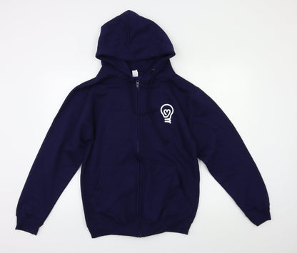Just Hoods Womens Blue   Full Zip Hoodie Size S