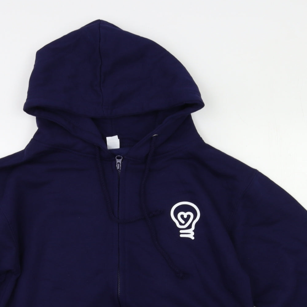 Just Hoods Womens Blue   Full Zip Hoodie Size S