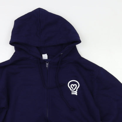 Just Hoods Womens Blue   Full Zip Hoodie Size S
