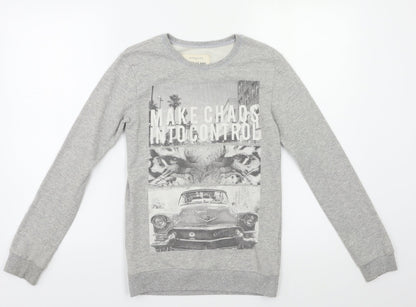 River Island Girls Grey   Pullover Sweatshirt Size 9-10 Years