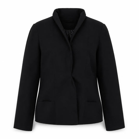 Front view of Atmosphere women’s black jacket blazer, size UK 12