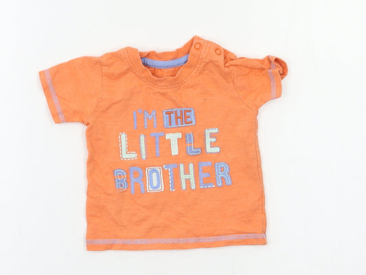 George Baby Orange   Basic T-Shirt Size 0-3 Months