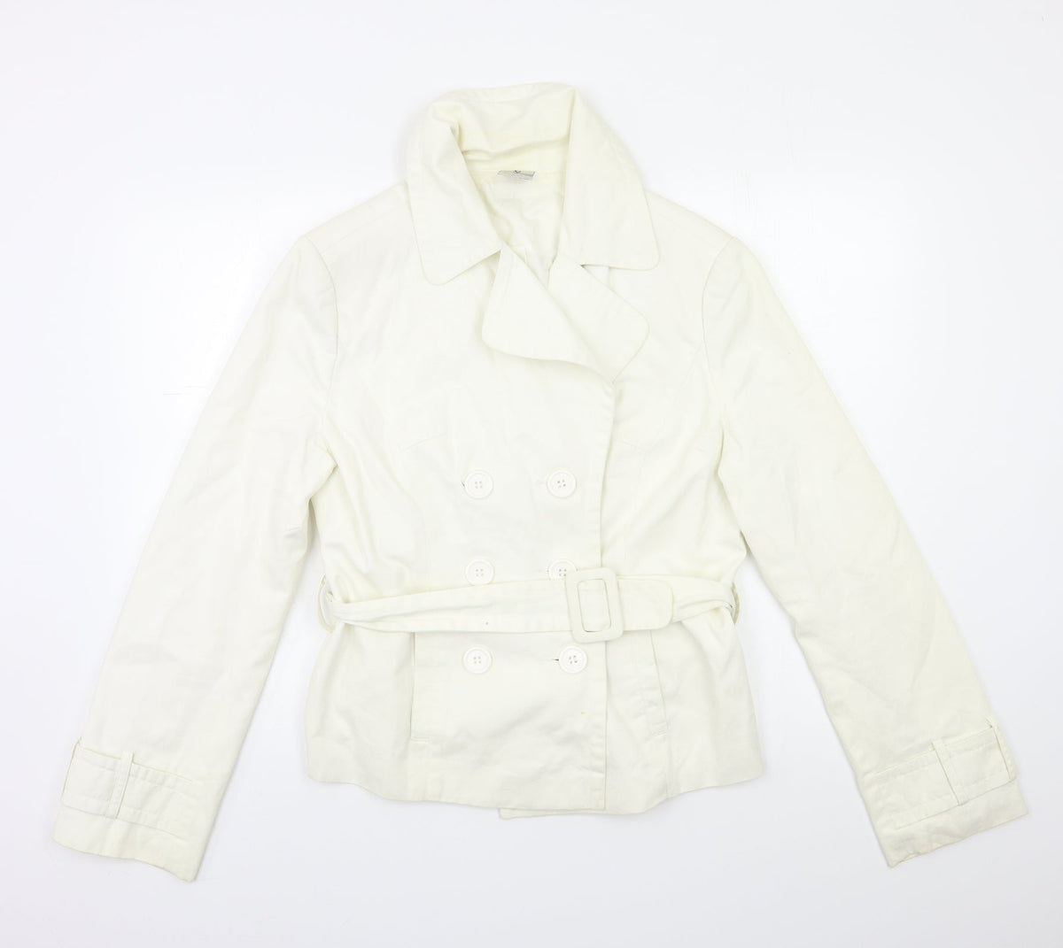 Xe Womens White   Pea Coat Coat Size 16
