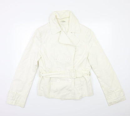 Xe Womens White   Pea Coat Coat Size 16