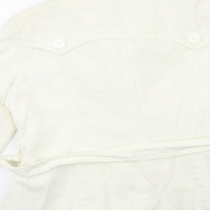Xe Womens White   Pea Coat Coat Size 16