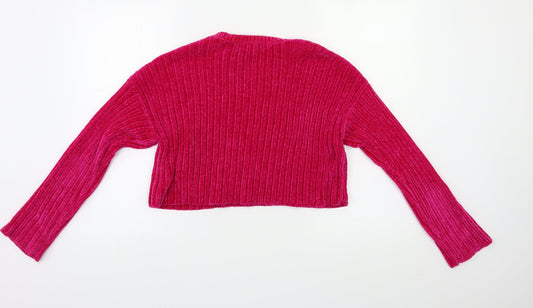 FOREVER 21 Womens Pink   Pullover Jumper Size M  - Cropped